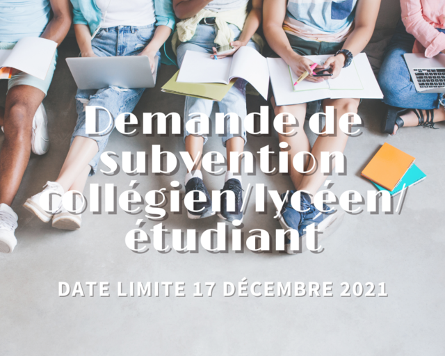 Demande de subvention 2021 2022 